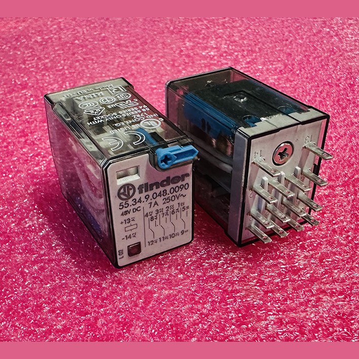 Реле промежуточное 48VDC 4CO 7A 55.34.9.048.0090 Finder
