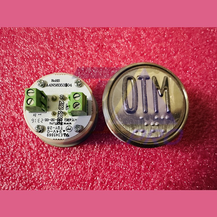 Модуль кнопочный белая подсветка код брайля "ОТМЕНА" A4N58353$04 BBP-R302-VCPLT-S-W-OTM