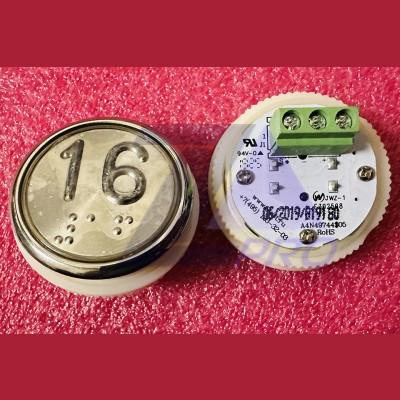 Модуль кнопочный A4N49744$05 белая подсветка Брайль "16" BBP-R331-CMPLT-D-W-16 (EA2406S-D-W-16) ЩЛЗ